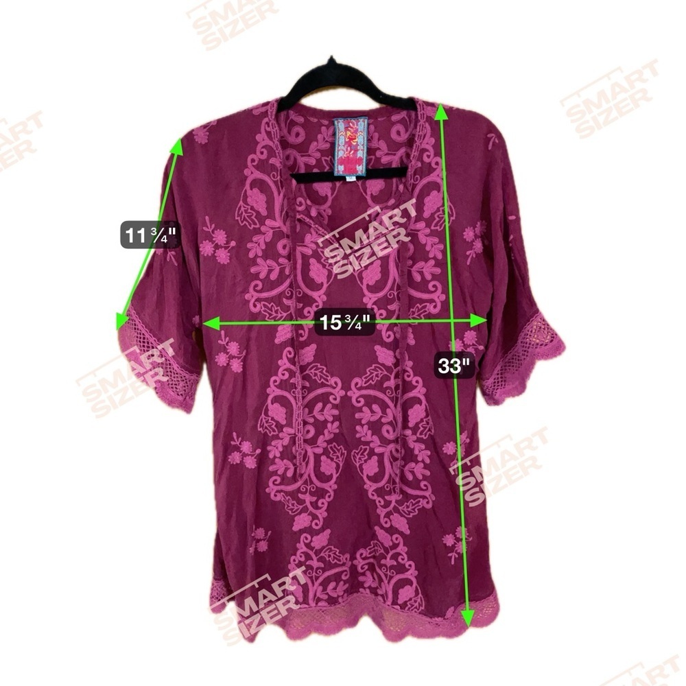 Johnny Was Montak Embroidered Tunic in Rose Wine - Picture 6 of 6